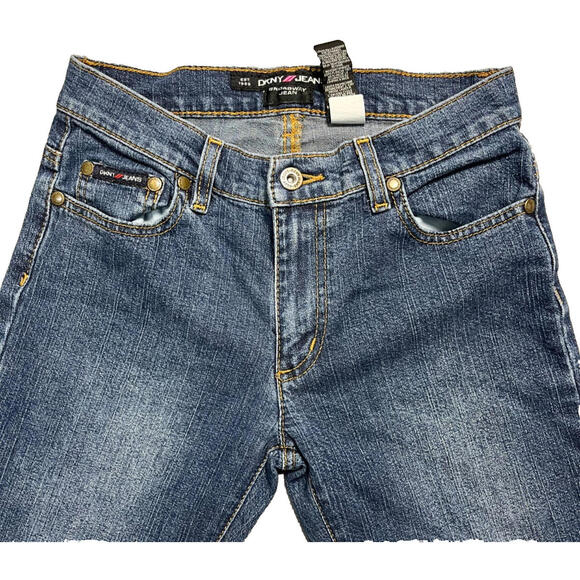 DKNY Jeans Broadway Skinny Women’s Size 3 Blur Stretch Denim Embroidered 26x26 - Picture 1 of 8